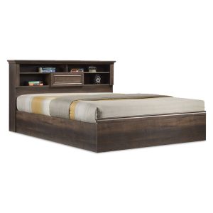 123 000122 Double bed Mozart pakoworld in walnut colour 160x200cmIndoor furniture > Beds