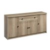 123 000165 Floor shelf unit Leena pakoworld metallic in black-walnut color 80x30x142cmIndoor furniture > Home organization > Kitchen > Shelves