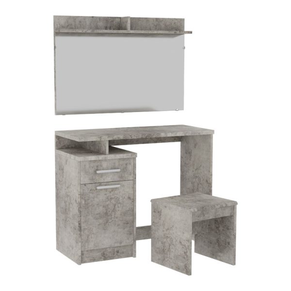 123 000186 Dressing table with mirror Olympus pakoworld in anthracite antique colourIndoor furniture > Drawers-consoles
