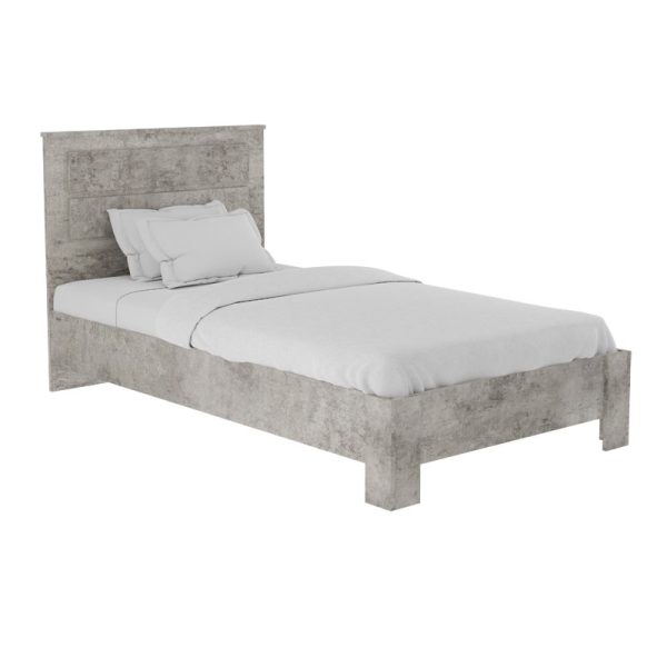 123 000189 Bed Olympus pakoworld in antique anthracite color 100x200 cmIndoor furniture > Beds