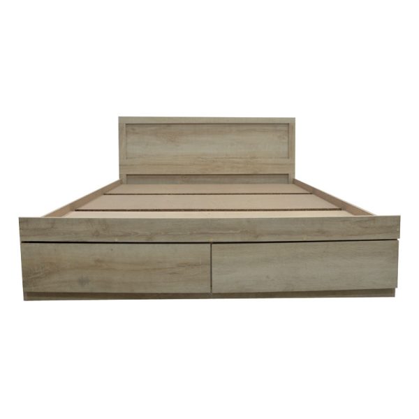123 000206 2 Semi-double bed Olympus pakoworld with drawer castillo-oak 140x200cmIndoor furniture > Beds