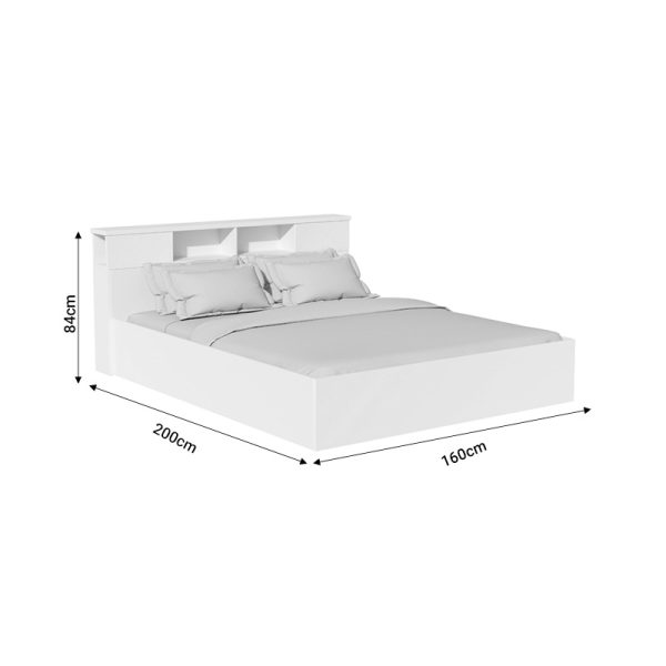 123 000210 4 Double bed Olympus pakoworld in antique white colour 160x200 cmIndoor furniture > Beds