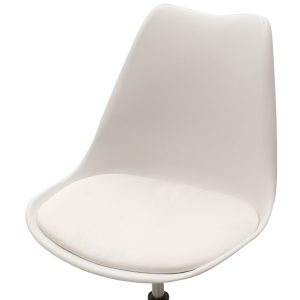 127 000023 4 Office chair Gaston II pakoworld PP-PU in white colorOffice furniture > Labor office chairs
