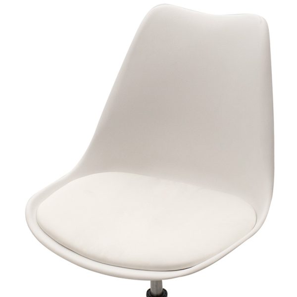 127 000023 4 Office chair Gaston II pakoworld PP-PU in white colorOffice furniture > Labor office chairs