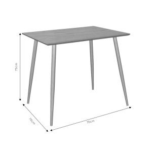 127 000138 3 Dining table Cuba pakoworld MDF color sonoma-white 70x70x75cmSPRING OFFERS