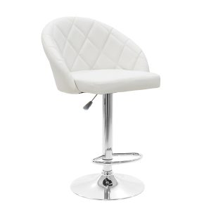 127 000147 4 Bar stool Balina pakoworld height adjustable white pu-chrome metal 52x53x109cmIndoor furniture > Bar stools
