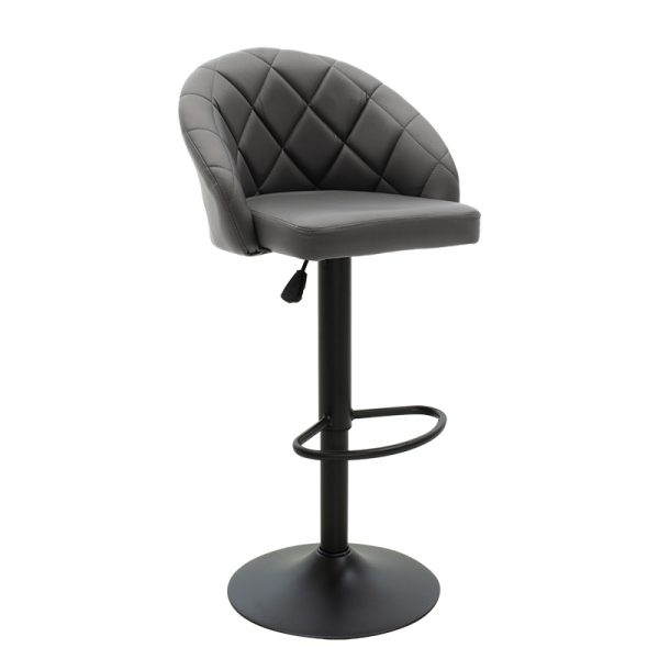 127 000149 Bar stool Balina pakoworld height adjustable black pu-black mtal 52x53x109cmIndoor furniture > Bar stools