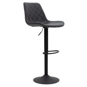 127 000156 Bar stool Libra pakoworld antique anthracite pu-black metal 49x55x115cmIndoor furniture > Bar stools