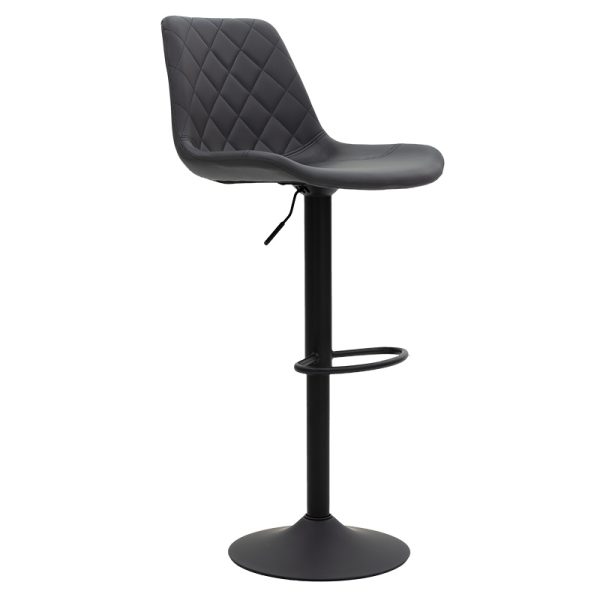 127 000156 Bar stool Libra pakoworld antique anthracite pu-black metal 49x55x115cmIndoor furniture > Bar stools