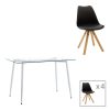 127 000191 Dining table set of 3 pieces Cuba-Bella pakoworld madf in sonoma-dark grey color 70x70x76cmIndoor furniture > Dinning sets
