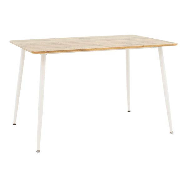 127 000192 4 Dining table Cuba-Caron pakoworld set of 5 pieces sonoma-white 120x80x75cmIndoor furniture > Dinning sets