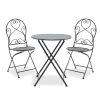 137 000002 Table Cellin pakoworld metal-pe rattan brown 160x80x77cmOutdoor furniture > Garden dining sets