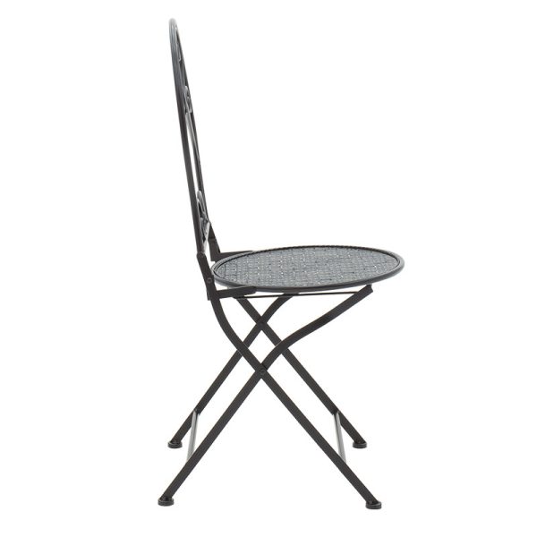 137 000002 3 Dining set 3pcs Walen pakoworld black metalOutdoor furniture > Garden food table