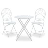 137 000003 Albero-Tade pakoworld metal dining table in champagne shade D60x70cmOutdoor furniture > Garden food table
