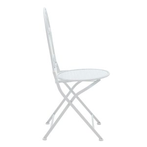137 000003 3 Dining set 3pcs Walen pakoworld white metalOutdoor furniture > Garden food table