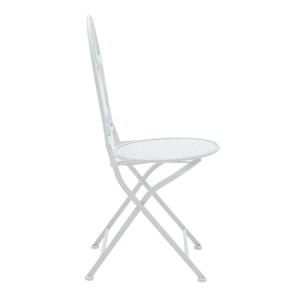 137 000003 3 Dining set 3pcs Walen pakoworld white metalOutdoor furniture > Garden food table