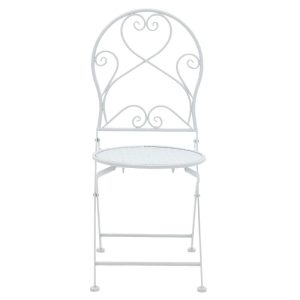 137 000003 4 Dining set 3pcs Walen pakoworld white metalOutdoor furniture > Garden food table
