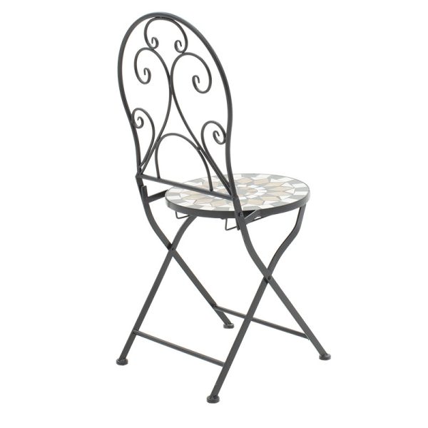 137 000004 2 Mosaic pakoworld dining set set 3pcs metal blackIndoor furniture > Dinning sets