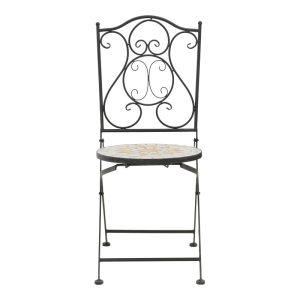 137 000011 5 Sellis pakoworld dining set 3pcs mosaic-metal blackOutdoor furniture > Garden food table