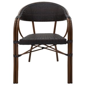 140 000029 3 Armchair Paula pakoworld metal-pe rattan brownOutdoor furniture > Garden armchairs