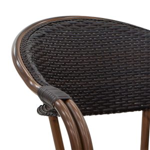 140 000029 4 Armchair Paula pakoworld metal-pe rattan brownOutdoor furniture > Garden armchairs