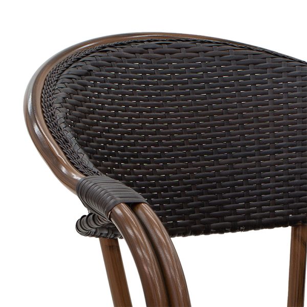 140 000029 4 Armchair Paula pakoworld metal-pe rattan brownOutdoor furniture > Garden armchairs