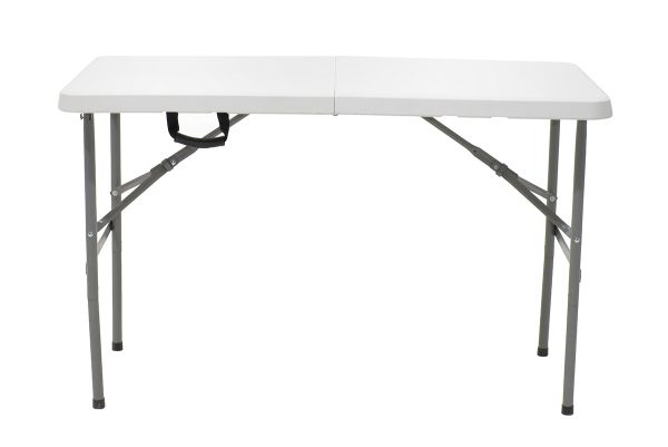 142 000004 3 Commercial folding camping table Rodeo pakoworld with metal frame colour white 122x60x74cmOutdoor furniture > Catering furniture