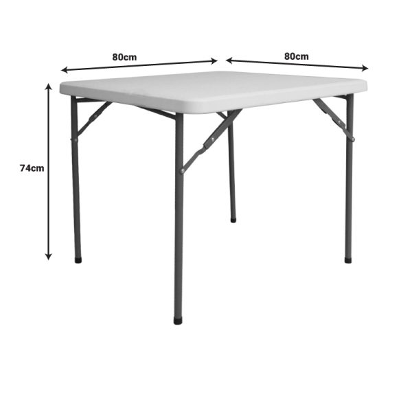 142 000021 2 Foldable Comfort pakoworld catering table in white color 80x80x74cmOutdoor furniture > Catering furniture