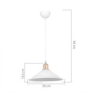 147 000012 3 Ceiling light PWL-0964 pakoworld Ε27 white D30x14.5cmLighting > Ceiling