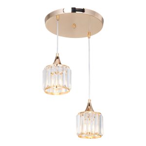 147 000041 2 Ceiling light PWL-1025 pakoworld Ε27 metal golden-glass D30x70cmLighting > Ceiling