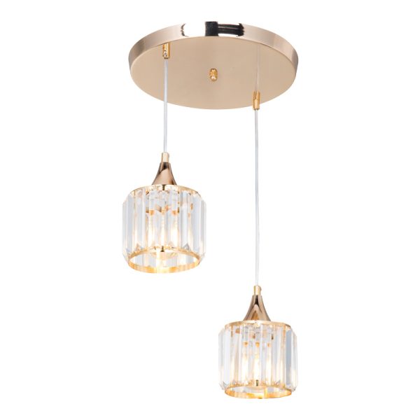 147 000041 2 Ceiling light PWL-1025 pakoworld Ε27 metal golden-glass D30x70cmLighting > Ceiling