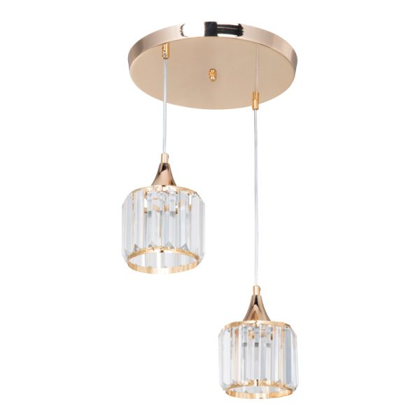 147 000041 Ceiling light PWL-1025 pakoworld Ε27 metal golden-glass D30x70cmLighting > Ceiling