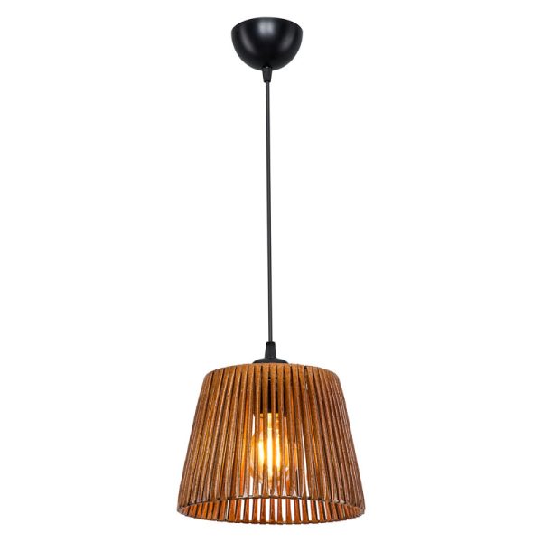 147 000061 2 Ceiling light PWL-1116 pakoworld Ε27 brown D20x15cmBOHO CHIC > Luminaries