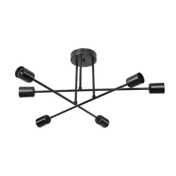147 000069 2 Ceiling light PWL-1122 pakoworld Ε27 black D61x25cmLighting > Ceiling