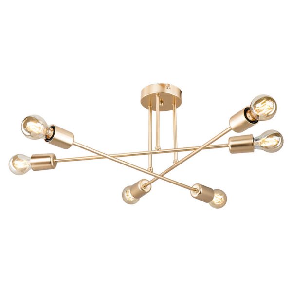 147 000071 Ceiling light PWL-1122 pakoworld Ε27 gold D61x25cmLighting > Ceiling