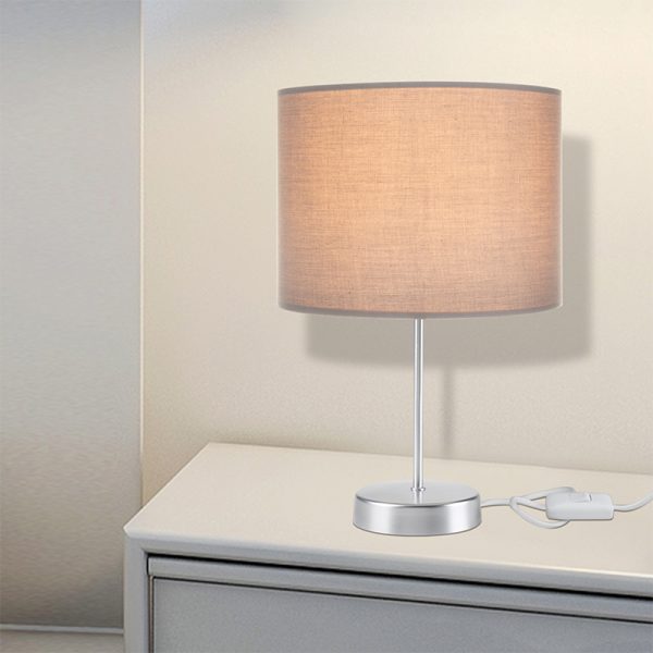 147 000099 2 Table lamp PWL-1183 pakoworld Ε27 anthracite-silver D22x36.5cmLighting > Table