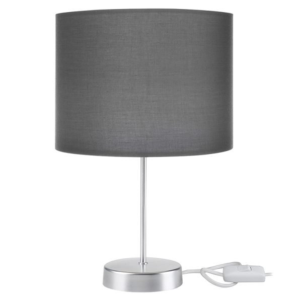 147 000099 Table lamp PWL-1183 pakoworld Ε27 anthracite-silver D22x36.5cmLighting > Table