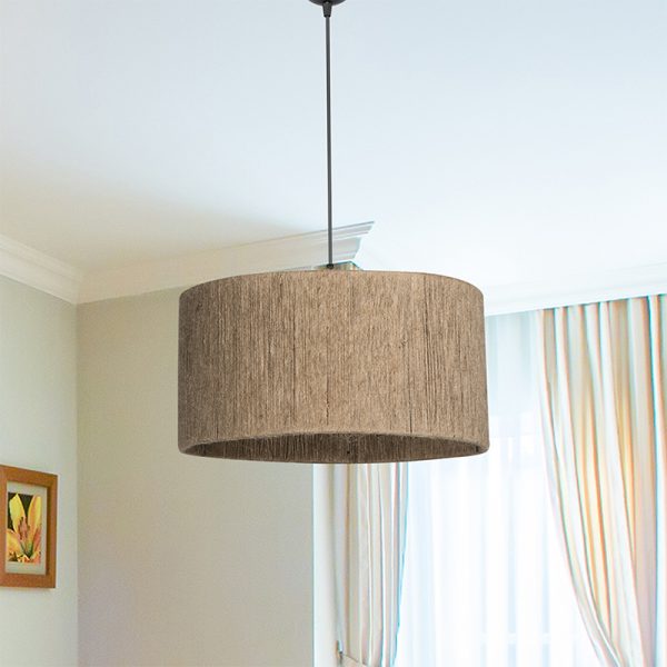 147 000101 2 Ceiling light PWL-1184 pakoworld Ε27 brown D40x20cmBOHO CHIC > Luminaries