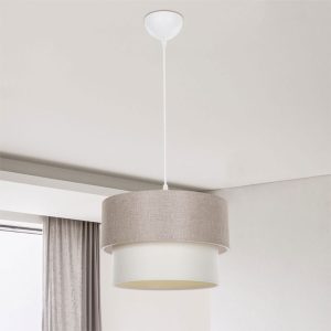 147 000116 2 Ceiling light PWL-1194 pakoworld Ε27 beige D30x19cmLighting > Ceiling