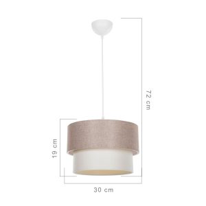 147 000116 3 Ceiling light PWL-1194 pakoworld Ε27 beige D30x19cmLighting > Ceiling