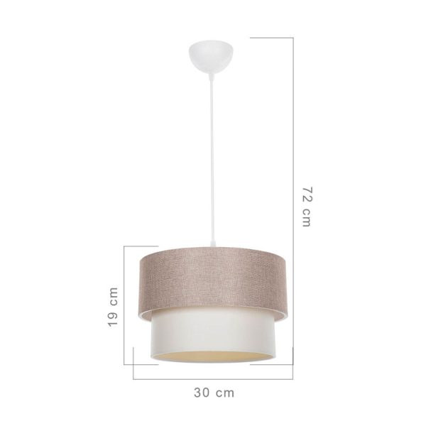 147 000116 3 Ceiling light PWL-1194 pakoworld Ε27 beige D30x19cmLighting > Ceiling