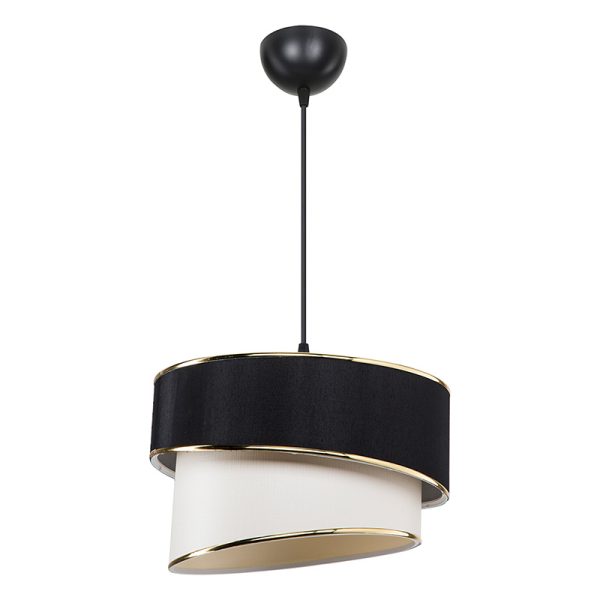 147 000133 Ceiling light Loopy pakoworld Ε27 black-white D30x18cmLighting > Ceiling
