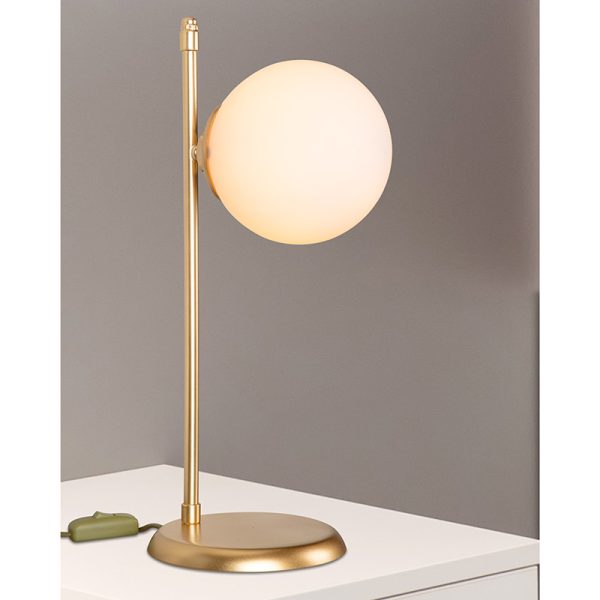 147 000144 2 Table lamp Inclusive pakoworld Ε27 golden 16.5x21x45cmLighting > Table