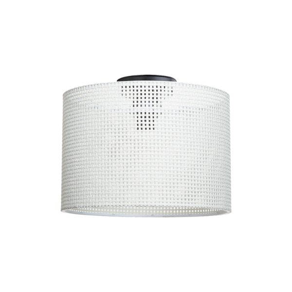 147 000162 Single light Plega pakoworld ceiling light fabric in cream shade D30x21cmLighting > Ceiling