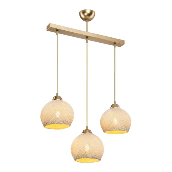 147 000186 2 Three-light ceiling lamp PWL-0973 II pakoworld E27 gold 50x18x85cmLighting > Ceiling