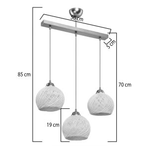147 000186 3 Three-light ceiling lamp PWL-0973 II pakoworld E27 gold 50x18x85cmLighting > Ceiling