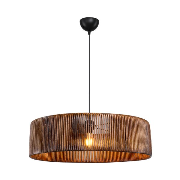 147 000190 2 Tebaha pakoworld single-light ceiling lamp E27 in brown shade Φ55x20cmLighting > Ceiling