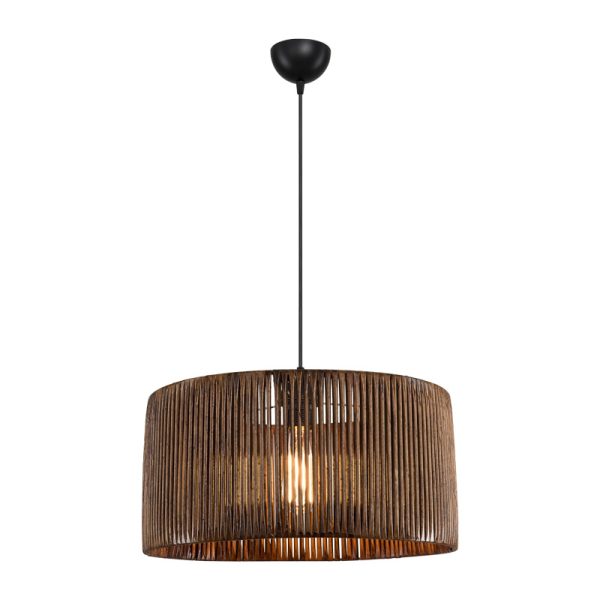 147 000191 2 Lambu pakoworld single-light ceiling lamp E27 in brown shade Φ40x20cmLighting > Ceiling