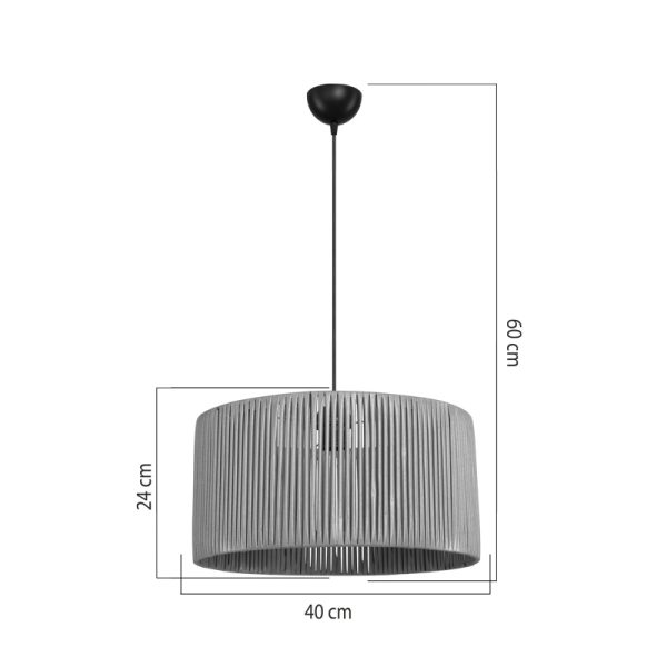 147 000192 3 Lambu pakoworld single-light ceiling lamp E27 in natural shade Φ40x20cmLighting > Ceiling