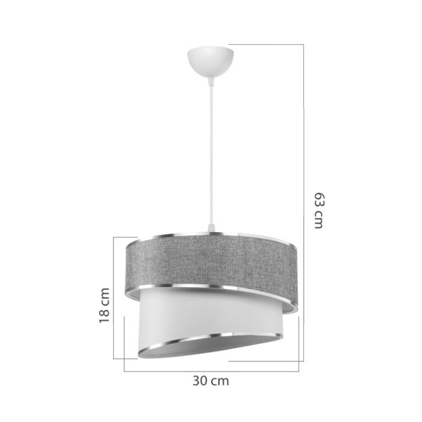 147 000193 3 Ceiling light Loopy pakoworld Ε27 rose-white D30x18cmLighting > Ceiling
